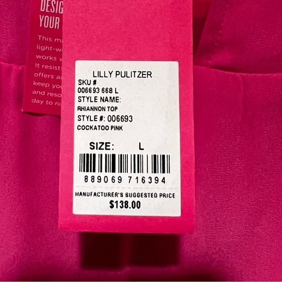 NWT Lilly Pulitzer pink blouse - Picture 3 of 4